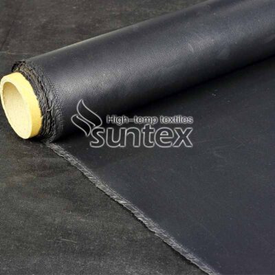 Black 500gsm Neoprene Coated Fiberglass Fabric
