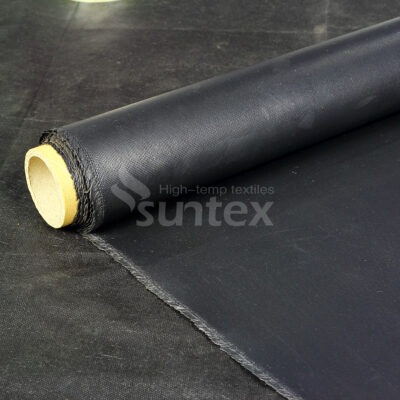 Black 500gsm Neoprene Coated Fiberglass Fabric