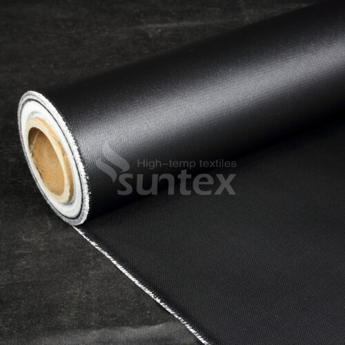 Black 500gsm Neoprene Coated Fiberglass Fabric