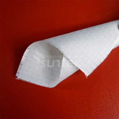 White Acrylic Coated Checkborad Weave Fiberglass Fabric