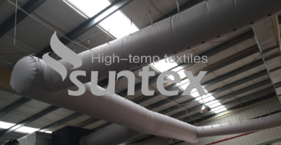 Grey 460gsm PU Coated Fiberglass Fabric Air Duct