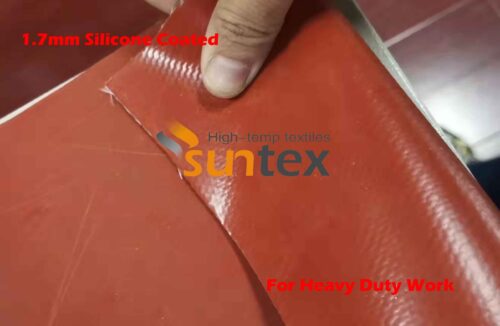 1.7mm Silicone Both Sides Coated Fiberglass Fabric for Heavy Duty Work