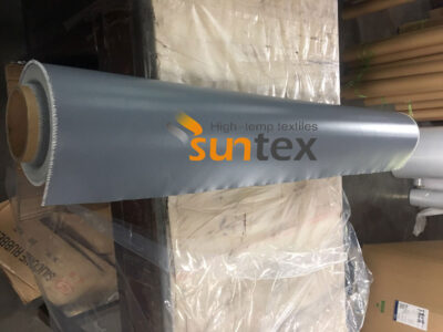 Thin and lightweight Fire Proof Grey 360gsm 0.3mm Silicone Coated Fiberglass Fabric for Thermal Insulation 2