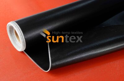 680gsm Black Silicone Both Sides Coated High Temperature Fiberglass Fabric