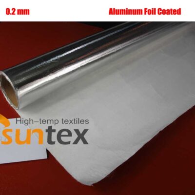 Heat Reflecting 0.2mm Aluminum Foil Coated Fiberglass Fabric