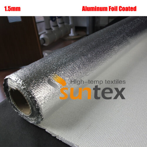Heat Reflecting 1.5mm Aluminum Foil Coated Fiberglass Fabric